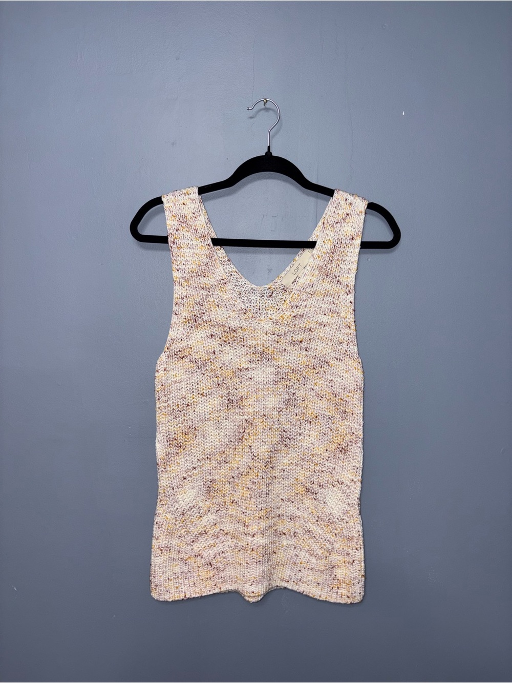Loft | Cream Knit Confetti TankTop
